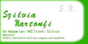 szilvia martonfi business card